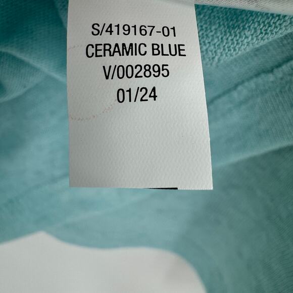 Old Navy tank tops bundle (2) linen blend blue white scoop neck XXL tall NEW - Picture 7 of 9